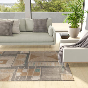 Multicolor 9' x 12' Wildlife Rectangle Area Rug Animal Print Safari Jungle Inspired Carpet for Unique Modern Interior Design for Sale at Rug Engine