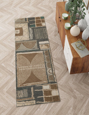 Multicolor 2' 7 x 10' Wildlife Runner Area Rug Animal Print Safari Jungle Inspired Carpet for Unique Modern Interior Design for Sale at Rug Engine