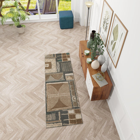 Multicolor 2' x 8' Wildlife Runner Area Rug Animal Print Safari Jungle Inspired Carpet for Unique Modern Interior Design for Sale at Rug Engine