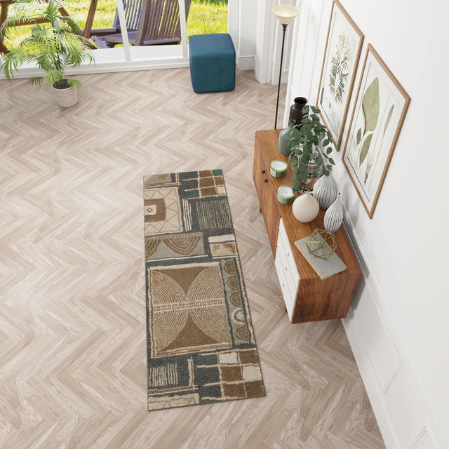 Multicolor 2' 7 x 12' Wildlife Runner Area Rug Animal Print Safari Jungle Inspired Carpet for Unique Modern Interior Design for Sale at Rug Engine