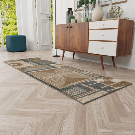 Multicolor 2' 7 x 12' Wildlife Runner Area Rug Animal Print Safari Jungle Inspired Carpet for Unique Modern Interior Design for Sale at Rug Engine