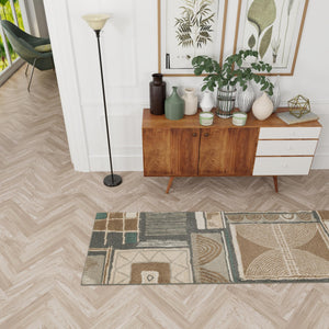 Multicolor 2' x 8' Wildlife Runner Area Rug Animal Print Safari Jungle Inspired Carpet for Unique Modern Interior Design for Sale at Rug Engine