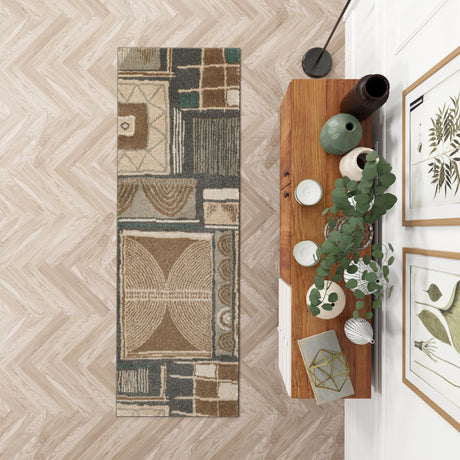 Multicolor 2' 7 x 12' Wildlife Runner Area Rug Animal Print Safari Jungle Inspired Carpet for Unique Modern Interior Design for Sale at Rug Engine
