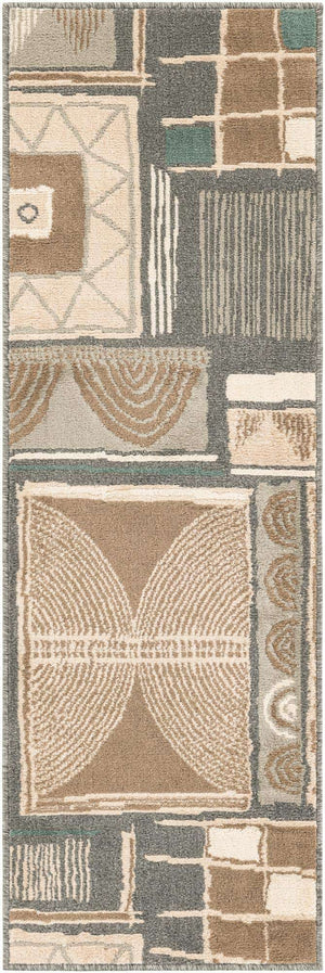 Multicolor 2' x 6' 1 Wildlife Runner Area Rug Animal Print Safari Jungle Inspired Carpet for Unique Modern Interior Design for Sale at Rug Engine