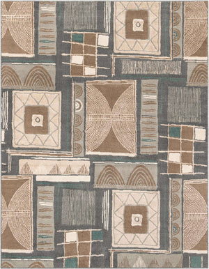 Multicolor 7' 10 x 10' Wildlife Rectangle Area Rug Animal Print Safari Jungle Inspired Carpet for Unique Modern Interior Design for Sale at Rug Engine