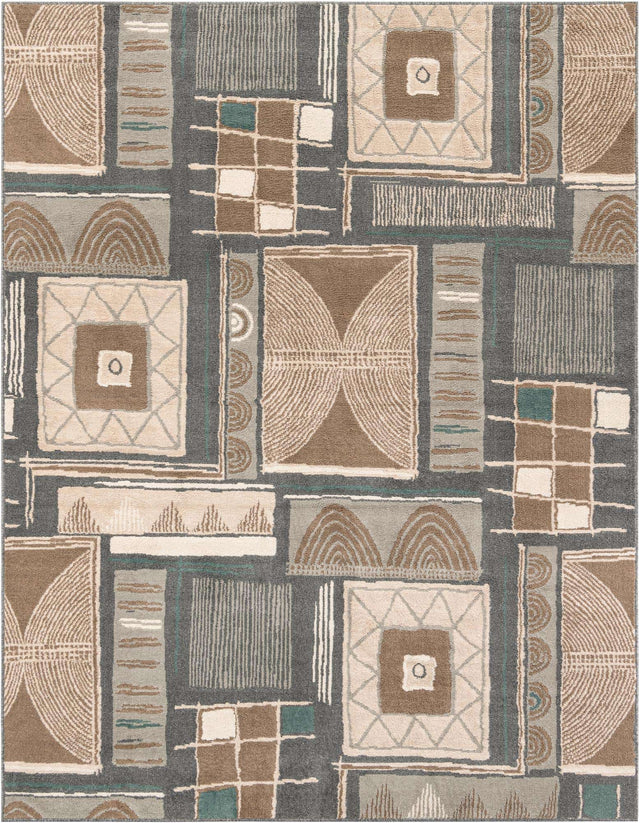 Multicolor 7' 10 x 10' Wildlife Rectangle Area Rug Animal Print Safari Jungle Inspired Carpet for Unique Modern Interior Design for Sale at Rug Engine