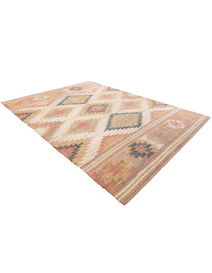 Multicolor 10' x 14' 1 Kilim Jute Rectangle Area Rug 95% Jute & 5% Cotton Rustic Vintage Look Carpet for Unique Home Interior Design for Sale at Rug Engine