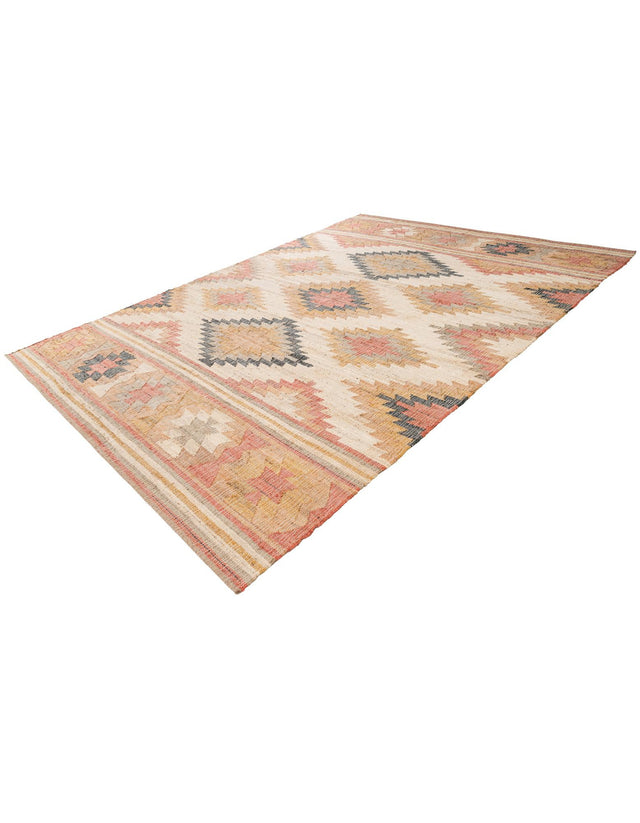 Multicolor 10' x 14' 1 Kilim Jute Rectangle Area Rug 95% Jute & 5% Cotton Rustic Vintage Look Carpet for Unique Home Interior Design for Sale at Rug Engine