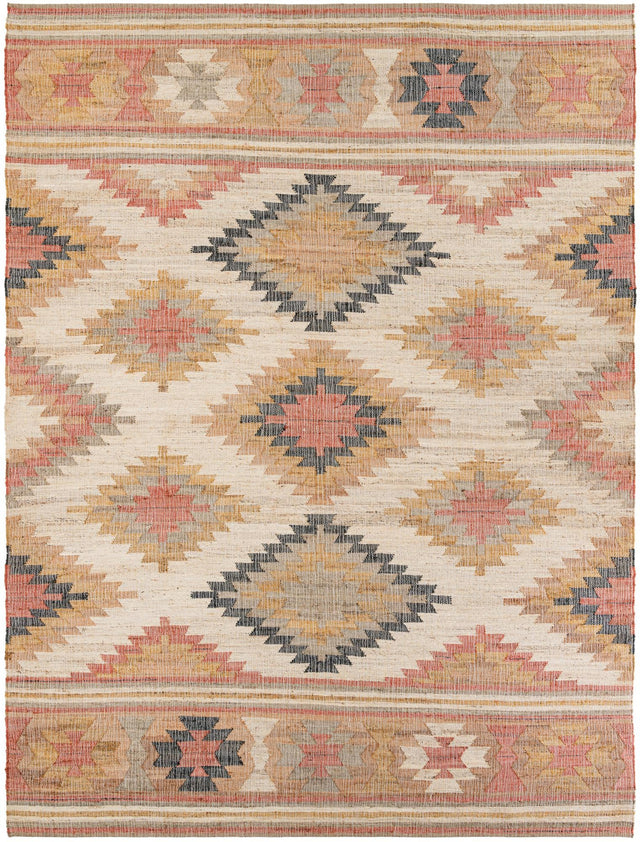 Multicolor 10' x 14' 1 Kilim Jute Rectangle Area Rug 95% Jute & 5% Cotton Rustic Vintage Look Carpet for Unique Home Interior Design for Sale at Rug Engine