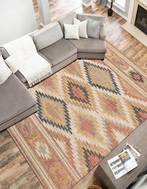 Multicolor 2' x 3' 1 Kilim Jute Rectangle Area Rug 95% Jute & 5% Cotton Rustic Vintage Look Carpet for Unique Home Interior Design for Sale at Rug Engine