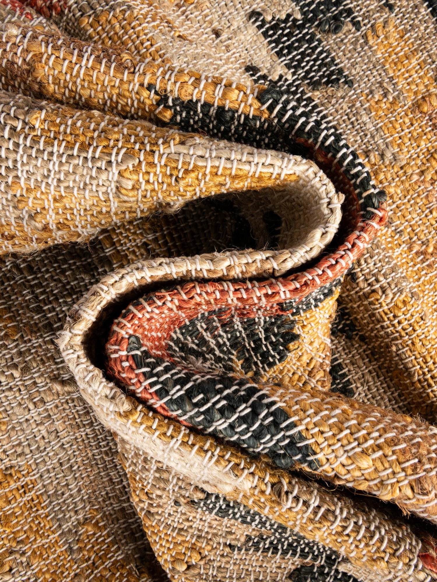 Multicolor 2' x 3' 1 Kilim Jute Rectangle Area Rug 95% Jute & 5% Cotton Rustic Vintage Look Carpet for Unique Home Interior Design for Sale at Rug Engine