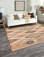 Multicolor 7' 10 x 7' 10 Kilim Jute Square Area Rug 95% Jute & 5% Cotton Rustic Vintage Look Carpet for Unique Home Interior Design for Sale at Rug Engine