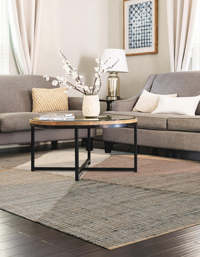 Multicolor 5' 1 x 8' Kilim Jute Rectangle Area Rug 95% Jute & 5% Cotton Rustic Vintage Look Carpet for Unique Home Interior Design for Sale at Rug Engine