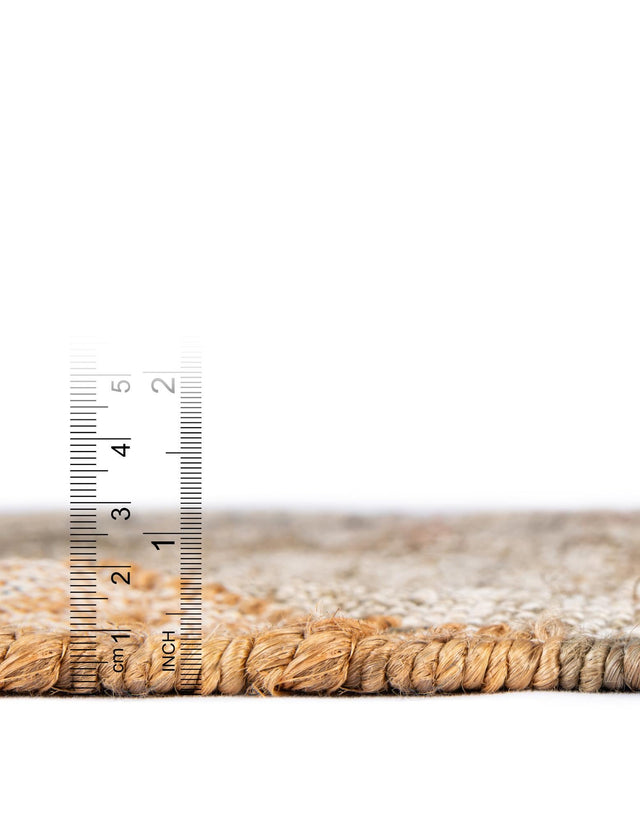 Multicolor 7' 10 x 10' Kilim Jute Rectangle Area Rug 95% Jute & 5% Cotton Rustic Vintage Look Carpet for Unique Home Interior Design for Sale at Rug Engine