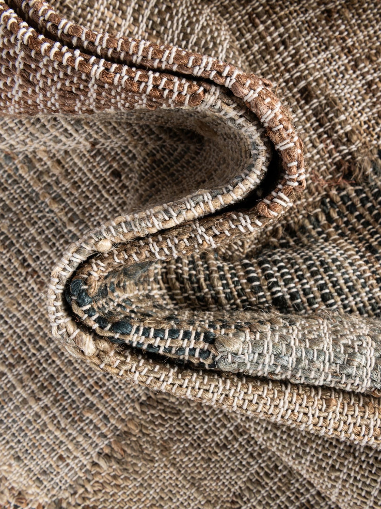 Multicolor 7' 10 x 10' Kilim Jute Rectangle Area Rug 95% Jute & 5% Cotton Rustic Vintage Look Carpet for Unique Home Interior Design for Sale at Rug Engine