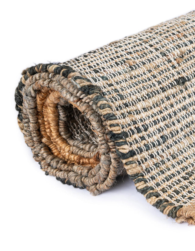 Multicolor 7' 10 x 10' Kilim Jute Rectangle Area Rug 95% Jute & 5% Cotton Rustic Vintage Look Carpet for Unique Home Interior Design for Sale at Rug Engine