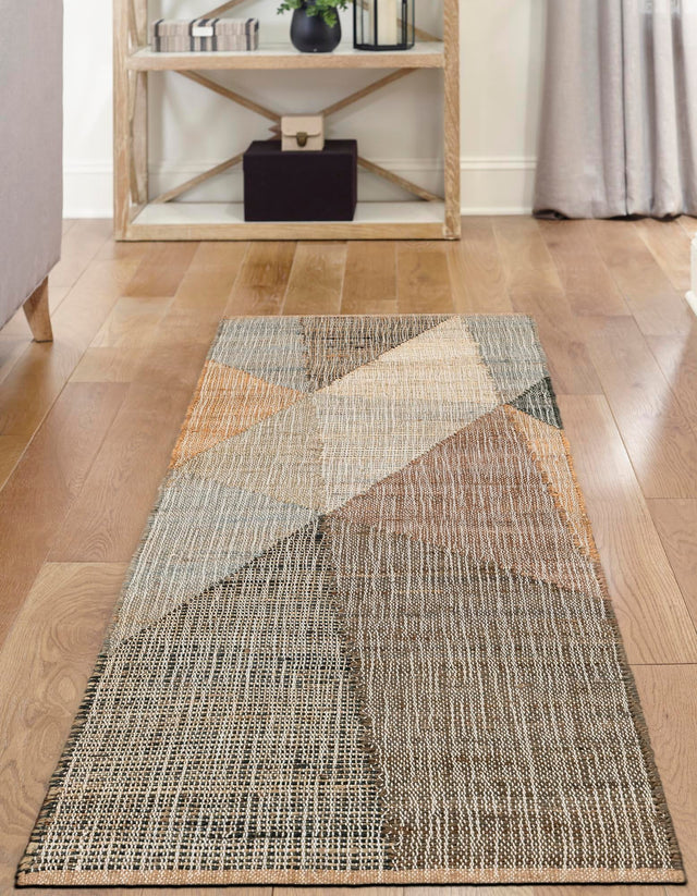 Multicolor 2' x 6' 1 Kilim Jute Runner Area Rug 95% Jute & 5% Cotton Rustic Vintage Look Carpet for Unique Home Interior Design for Sale at Rug Engine