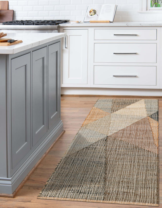Multicolor 2' 7 x 10' Kilim Jute Runner Area Rug 95% Jute & 5% Cotton Rustic Vintage Look Carpet for Unique Home Interior Design for Sale at Rug Engine