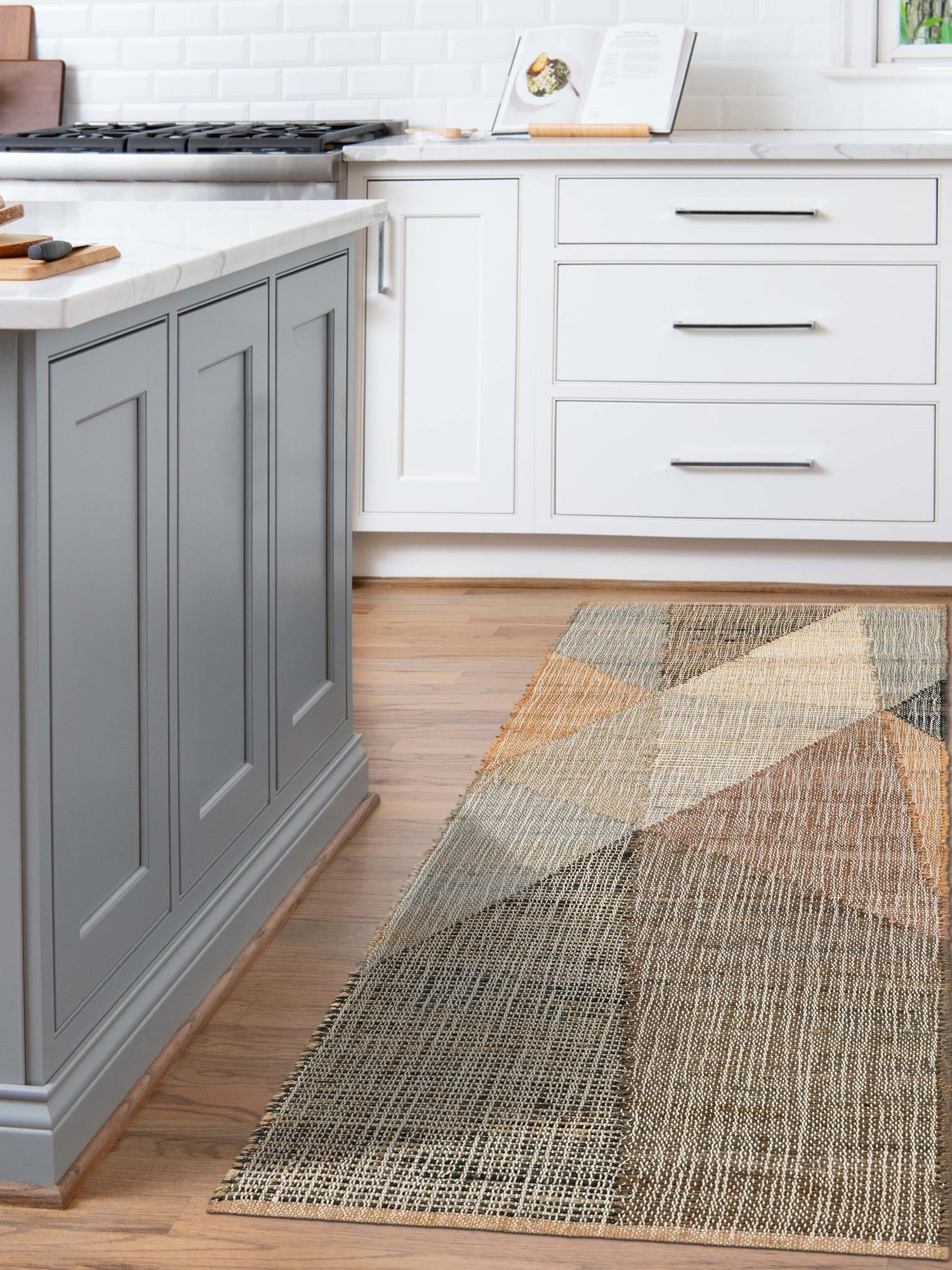Multicolor 2' x 5' 1 Kilim Jute Runner Area Rug 95% Jute & 5% Cotton Rustic Vintage Look Carpet for Unique Home Interior Design for Sale at Rug Engine
