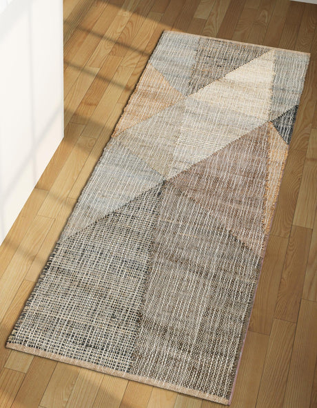 Multicolor 2' 7 x 10' Kilim Jute Runner Area Rug 95% Jute & 5% Cotton Rustic Vintage Look Carpet for Unique Home Interior Design for Sale at Rug Engine