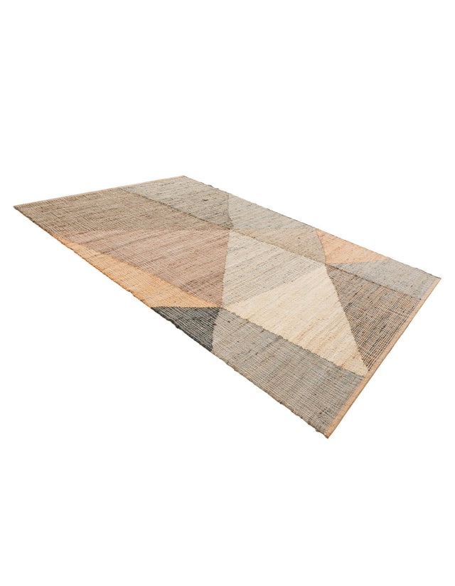 Multicolor 6' 1 x 9' Kilim Jute Rectangle Area Rug 95% Jute & 5% Cotton Rustic Vintage Look Carpet for Unique Home Interior Design for Sale at Rug Engine