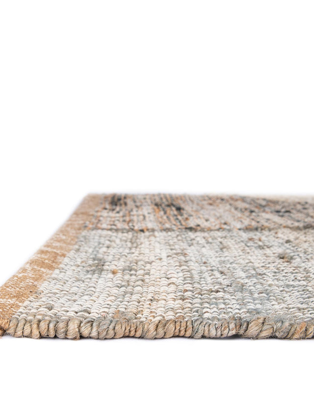Multicolor 7' 10 x 7' 10 Kilim Jute Square Area Rug 95% Jute & 5% Cotton Rustic Vintage Look Carpet for Unique Home Interior Design for Sale at Rug Engine