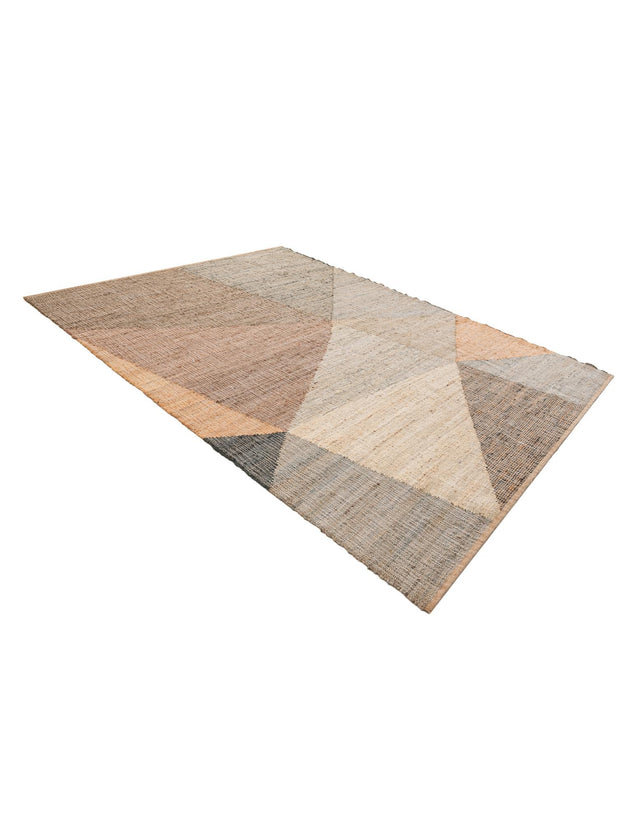 Multicolor 7' 10 x 10' Kilim Jute Rectangle Area Rug 95% Jute & 5% Cotton Rustic Vintage Look Carpet for Unique Home Interior Design for Sale at Rug Engine