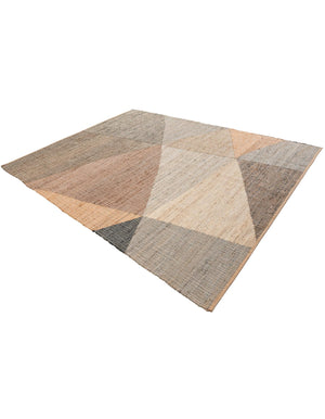 Multicolor 9' x 12' Kilim Jute Rectangle Area Rug 95% Jute & 5% Cotton Rustic Vintage Look Carpet for Unique Home Interior Design for Sale at Rug Engine