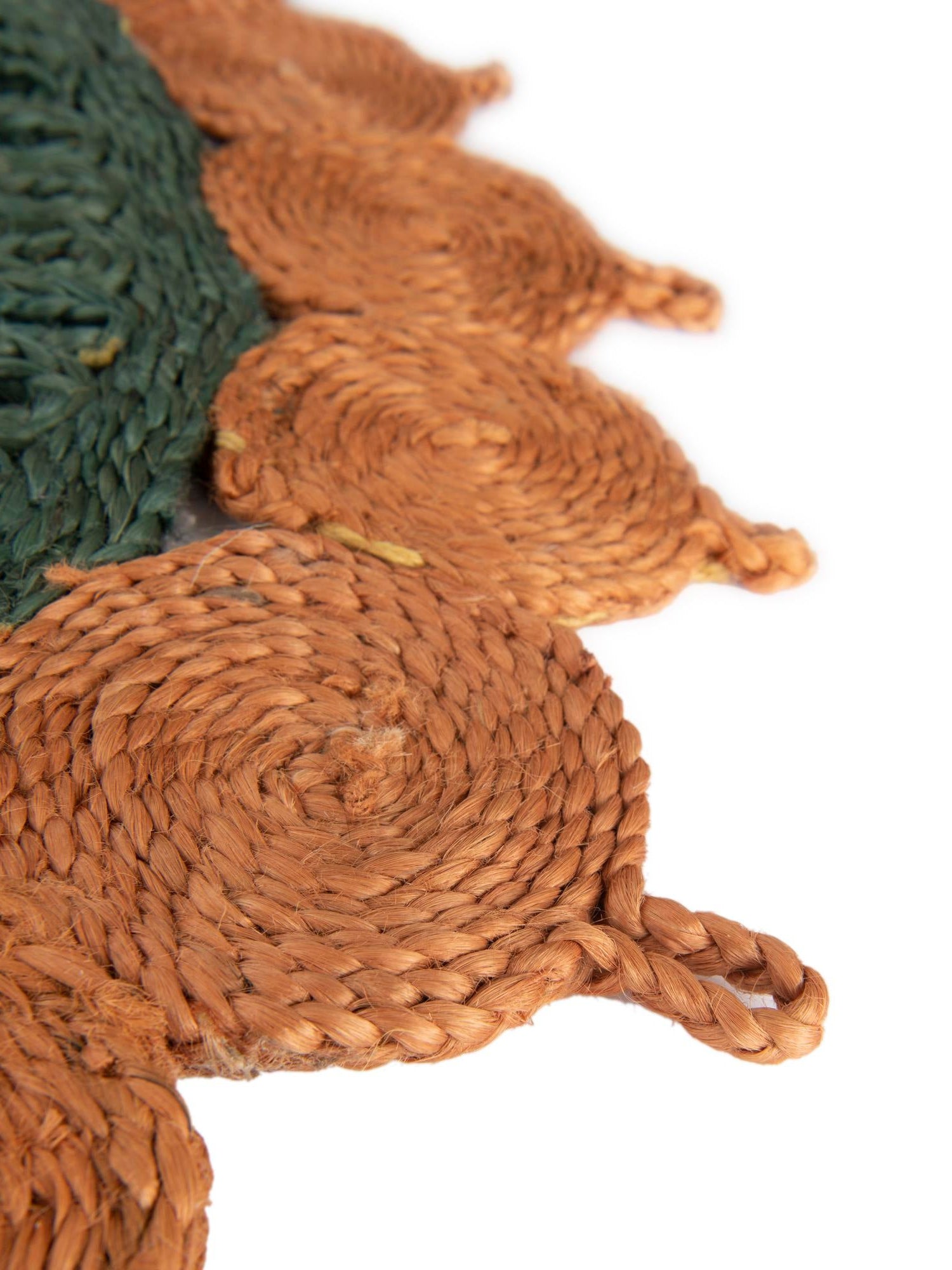 Orange Green Yellow 3' 1 x 3' 1 Braided Jute Round Area Rug 100% Jute Hand Braided Natural Eco-Friendly Boho Style Carpet for Living Rooms Dining Office Space Dorms for Sale at Rug Engine