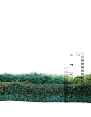 Green 2' x 6' 1 Moss Garden Freeform Area Rug 80% Wool & 20% Cotton Nature Inspired All Natural Carpet for Home Interior Design for Sale at Rug Engine