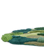 Green 2' x 6' 1 Moss Garden Freeform Area Rug 80% Wool & 20% Cotton Nature Inspired All Natural Carpet for Home Interior Design for Sale at Rug Engine