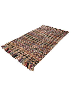 Multicolor 3' 1 x 5' 1 Chunky Jute Rectangle Area Rug 100% All Natural Jute Sustainable Eco-Friendly Carpet Mat for Natural Interior Design Homes for Sale at Rug Engine