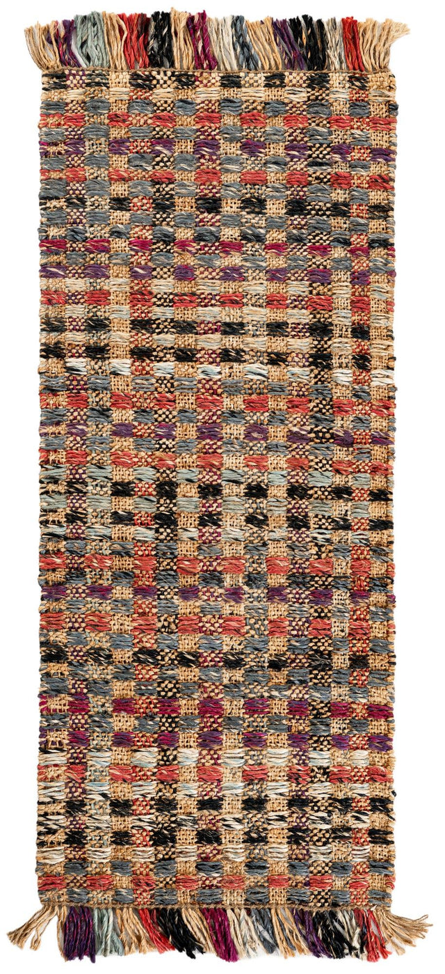 Multicolor 2' x 5' 1 Chunky Jute Runner Area Rug 100% All Natural Jute Sustainable Eco-Friendly Carpet Mat for Natural Interior Design Homes for Sale at Rug Engine