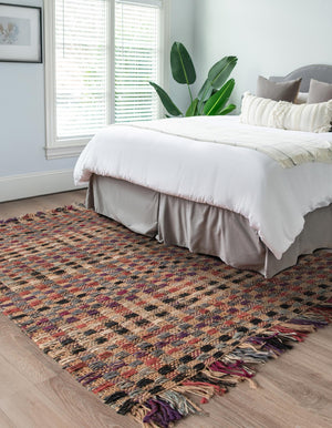 Multicolor 9' x 12' Chunky Jute Rectangle Area Rug 100% All Natural Jute Sustainable Eco-Friendly Carpet Mat for Natural Interior Design Homes for Sale at Rug Engine