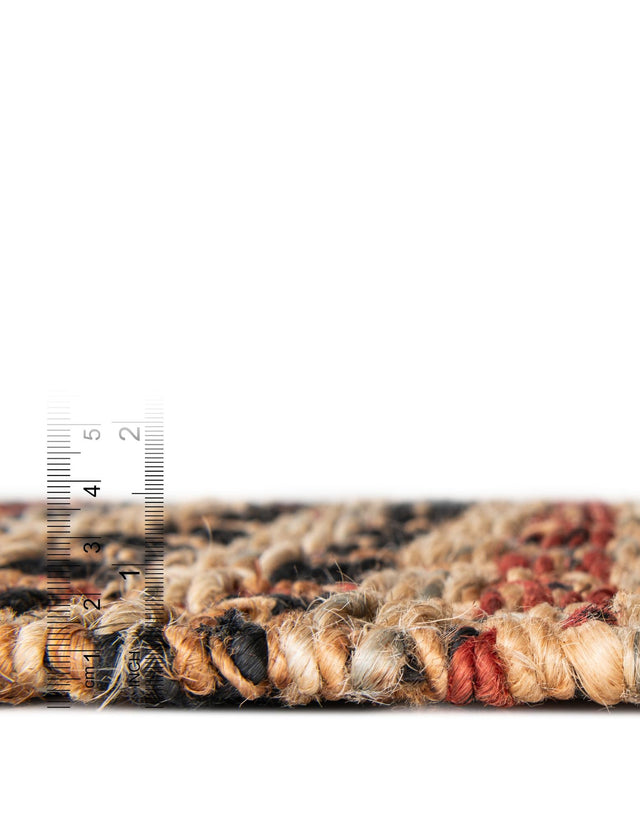 Multicolor 4' 1 x 6' 1 Chunky Jute Rectangle Area Rug 100% All Natural Jute Sustainable Eco-Friendly Carpet Mat for Natural Interior Design Homes for Sale at Rug Engine