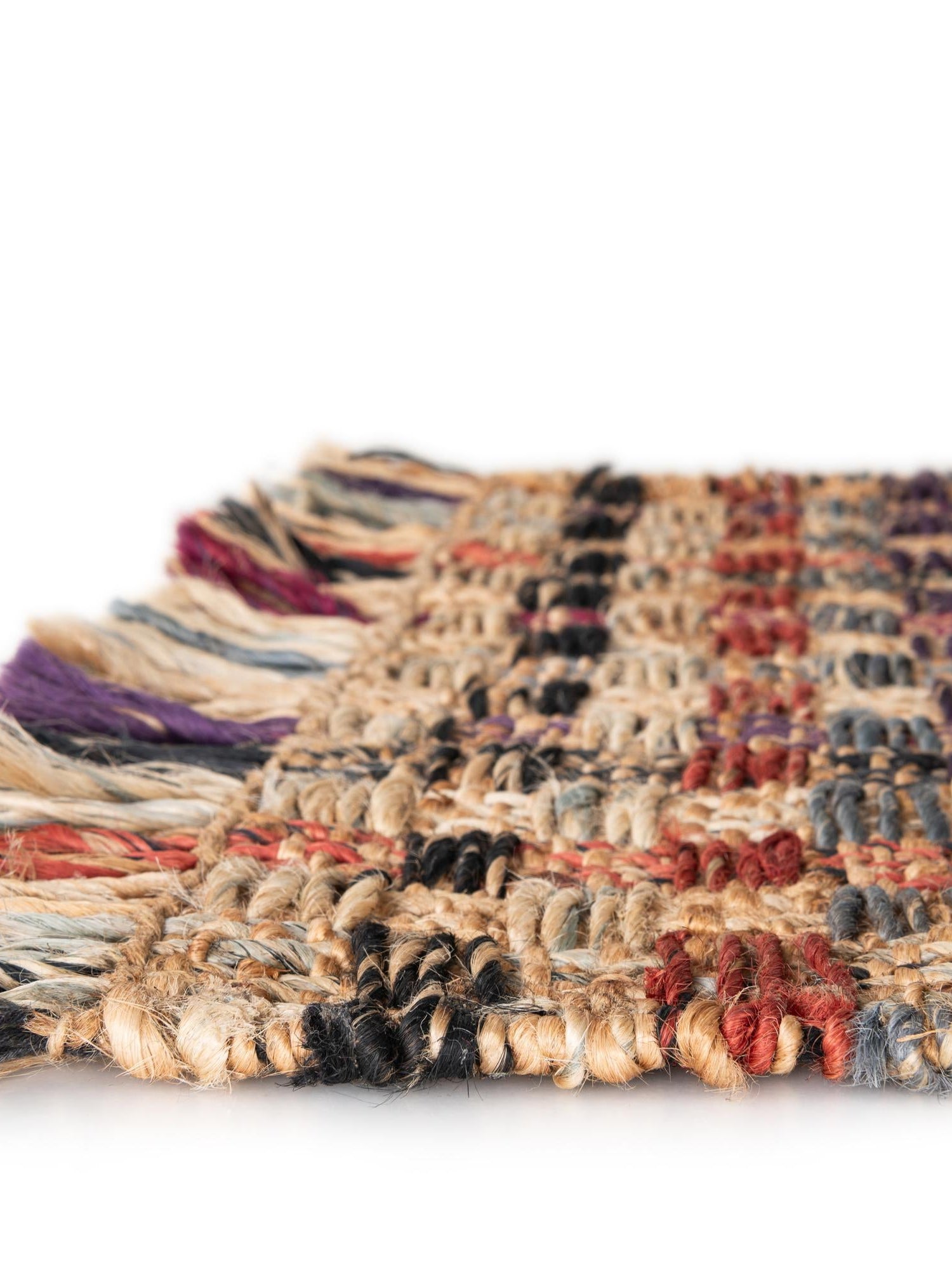 Multicolor 10' x 14' 1 Chunky Jute Rectangle Area Rug 100% All Natural Jute Sustainable Eco-Friendly Carpet Mat for Natural Interior Design Homes for Sale at Rug Engine