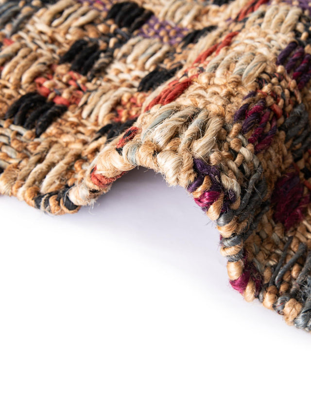Multicolor 3' 1 x 5' 1 Chunky Jute Rectangle Area Rug 100% All Natural Jute Sustainable Eco-Friendly Carpet Mat for Natural Interior Design Homes for Sale at Rug Engine