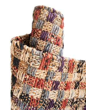 Multicolor 4' 1 x 6' 1 Chunky Jute Rectangle Area Rug 100% All Natural Jute Sustainable Eco-Friendly Carpet Mat for Natural Interior Design Homes for Sale at Rug Engine
