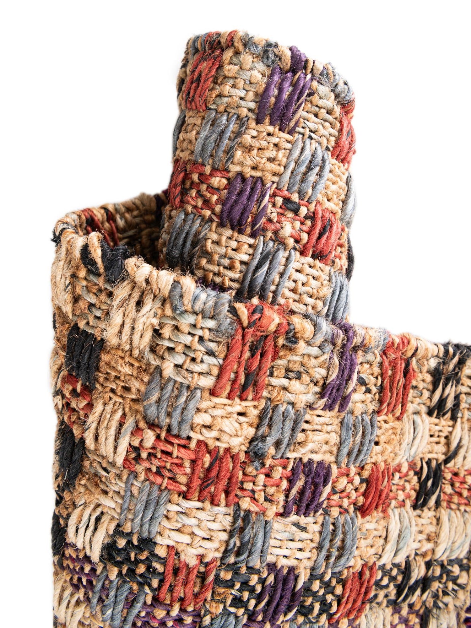 Multicolor 3' 1 x 5' 1 Chunky Jute Rectangle Area Rug 100% All Natural Jute Sustainable Eco-Friendly Carpet Mat for Natural Interior Design Homes for Sale at Rug Engine