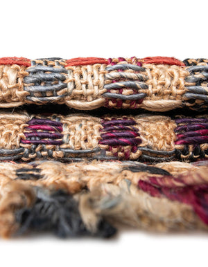 Multicolor 4' 1 x 6' 1 Chunky Jute Rectangle Area Rug 100% All Natural Jute Sustainable Eco-Friendly Carpet Mat for Natural Interior Design Homes for Sale at Rug Engine