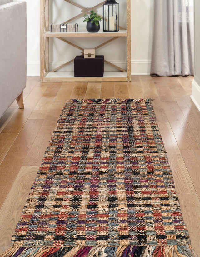 Multicolor 2' 7 x 10' Chunky Jute Runner Area Rug 100% All Natural Jute Sustainable Eco-Friendly Carpet Mat for Natural Interior Design Homes for Sale at Rug Engine