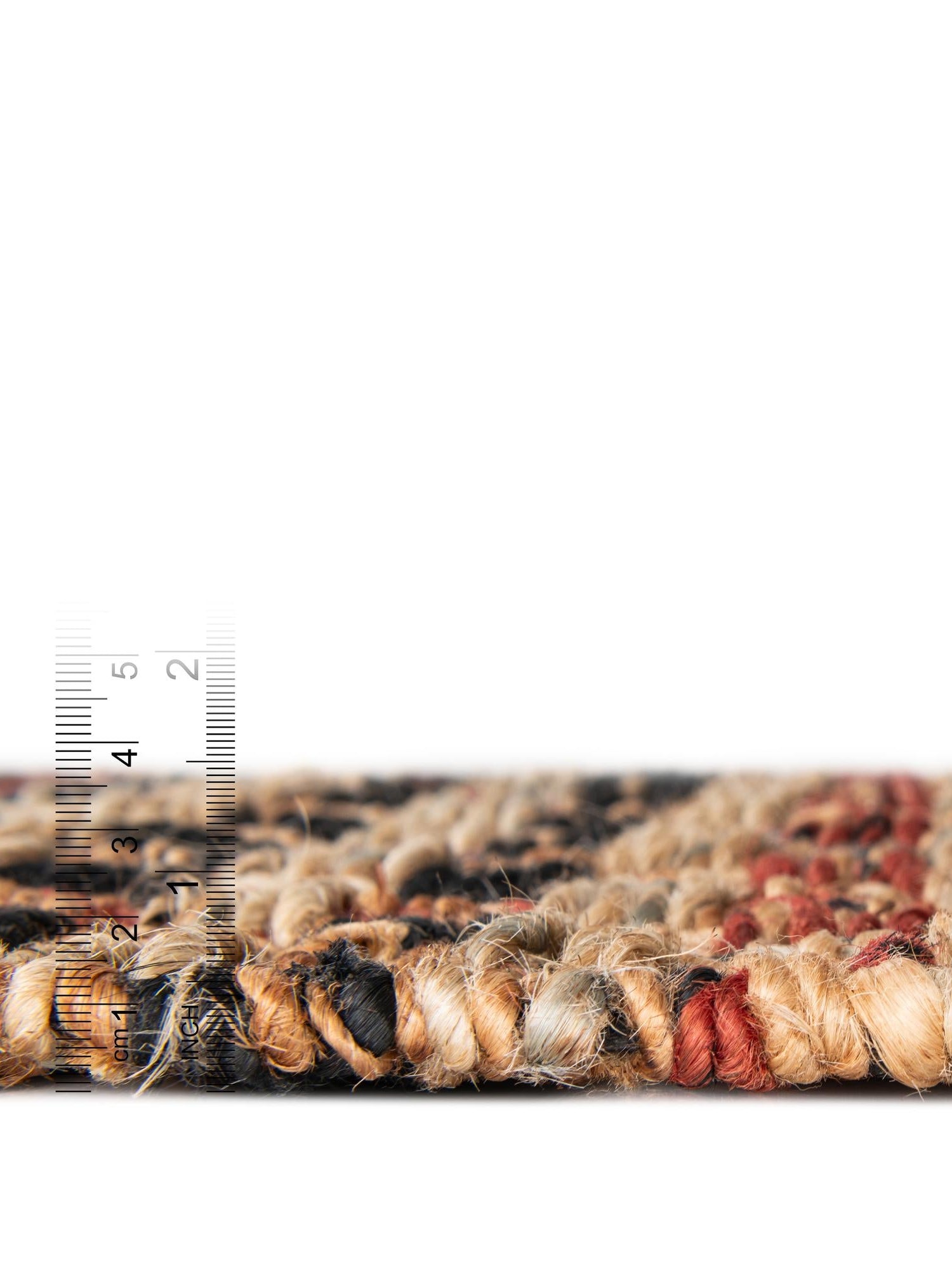 Multicolor 2' x 6' 1 Chunky Jute Runner Area Rug 100% All Natural Jute Sustainable Eco-Friendly Carpet Mat for Natural Interior Design Homes for Sale at Rug Engine