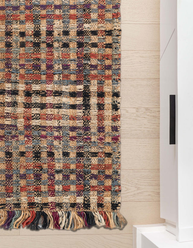 Multicolor 2' 7 x 10' Chunky Jute Runner Area Rug 100% All Natural Jute Sustainable Eco-Friendly Carpet Mat for Natural Interior Design Homes for Sale at Rug Engine