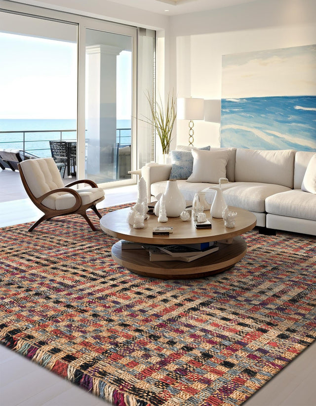 Multicolor 7' 10 x 7' 10 Chunky Jute Square Area Rug 100% All Natural Jute Sustainable Eco-Friendly Carpet Mat for Natural Interior Design Homes for Sale at Rug Engine
