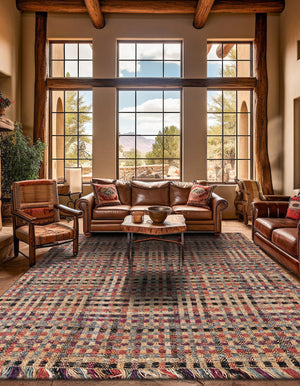 Multicolor 7' 10 x 7' 10 Chunky Jute Square Area Rug 100% All Natural Jute Sustainable Eco-Friendly Carpet Mat for Natural Interior Design Homes for Sale at Rug Engine