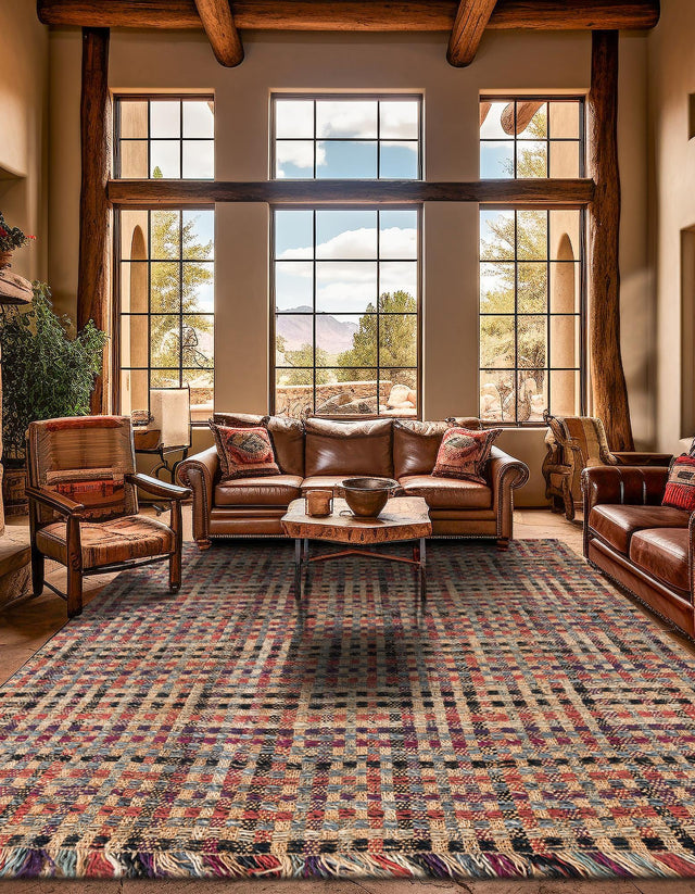 Multicolor 7' 10 x 7' 10 Chunky Jute Square Area Rug 100% All Natural Jute Sustainable Eco-Friendly Carpet Mat for Natural Interior Design Homes for Sale at Rug Engine