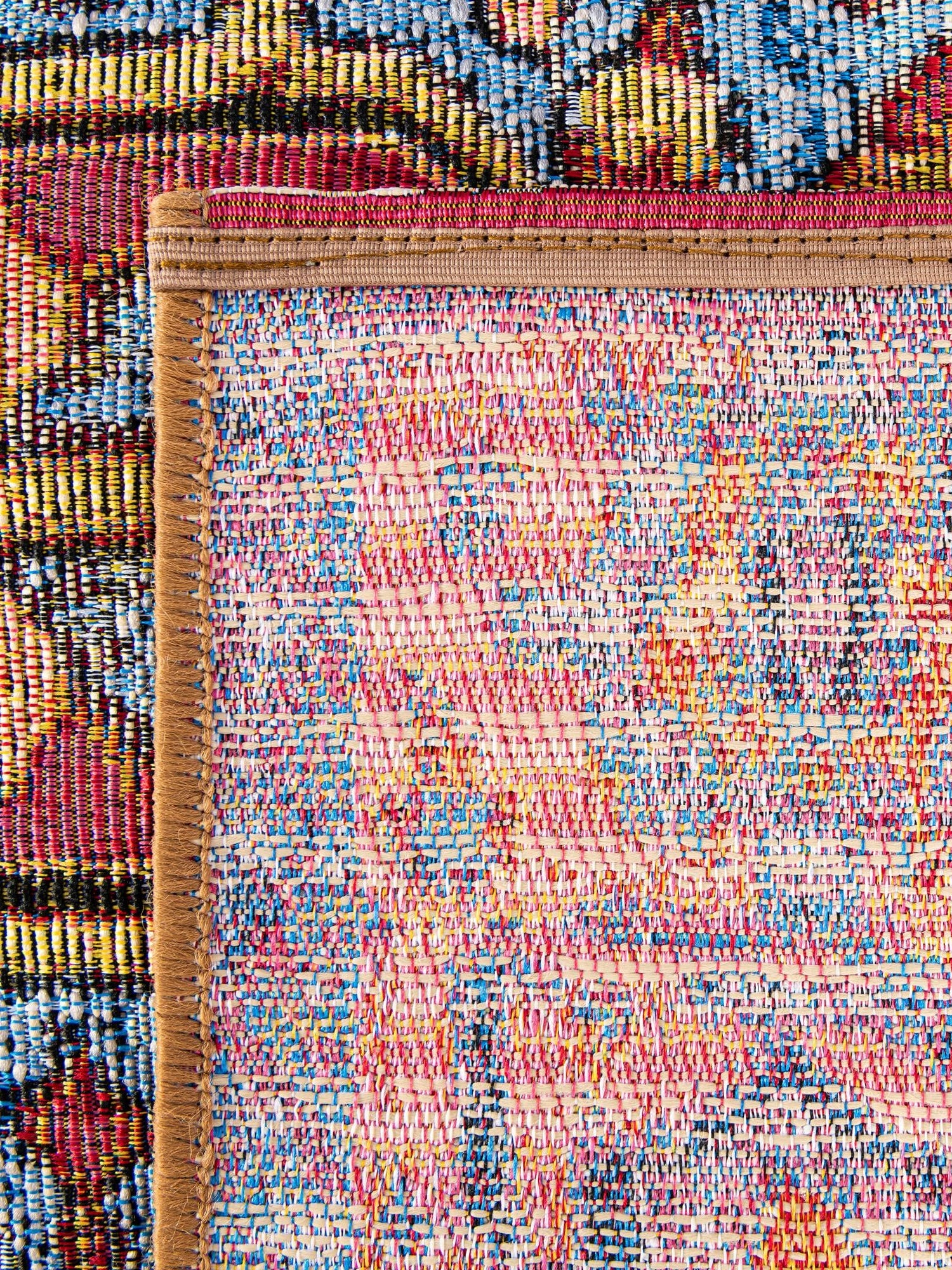 Rust Red and Blue 10' x 10' Outdoor Traditional Square Area Rug Weather Resistant for Patio, Deck, Terrace, Balcony, Porch Classical Design Outside Carpet for Sale at Rug Engine