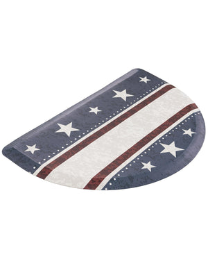 Red and Blue 2' x 3' Comfort Mat Semicircle Hearth Rug
