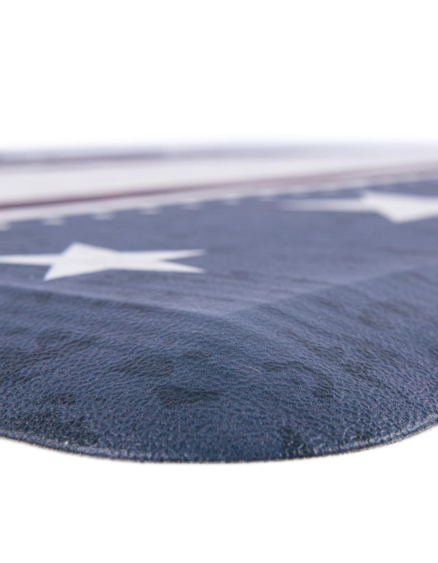 Red and Blue 2' x 3' Comfort Mat Semicircle Hearth Rug