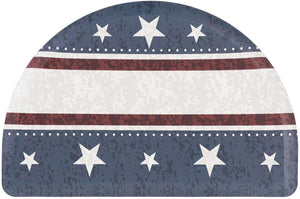 Red and Blue 2' x 3' Comfort Mat Semicircle Hearth Rug